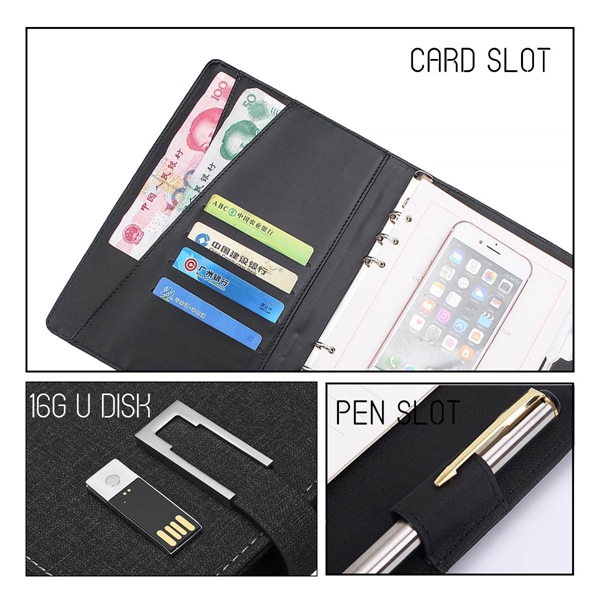 LED LOGO Charging NoteBook with USB Drive Gift Set - LED LOGO Charging NoteBook with USB Drive Gift Set - Image 2 of 4