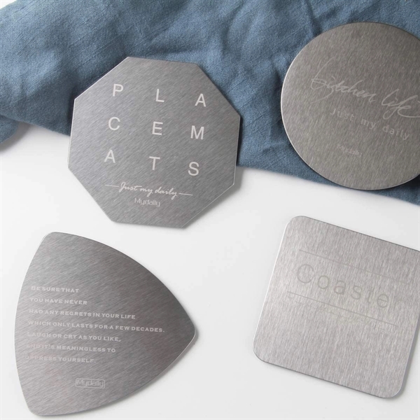 Stainless Steel Desk Drink Cosater - Stainless Steel Desk Drink Cosater - Image 5 of 6