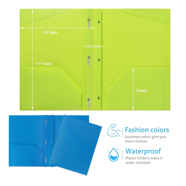 A4 Plastic 2 Pocket Folders - A4 Plastic 2 Pocket Folders - Image 1 of 5