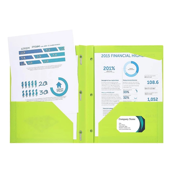 A4 Plastic 2 Pocket Folders - A4 Plastic 2 Pocket Folders - Image 4 of 5