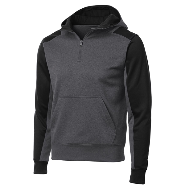 Sport-Tek Tech Fleece Colorblock 1/4-Zip Hooded Sweatshirt. - Sport-Tek Tech Fleece Colorblock 1/4-Zip Hooded Sweatshirt. - Image 32 of 35