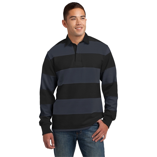 Sport-Tek Classic Long Sleeve Rugby Polo. - Sport-Tek Classic Long Sleeve Rugby Polo. - Image 25 of 25