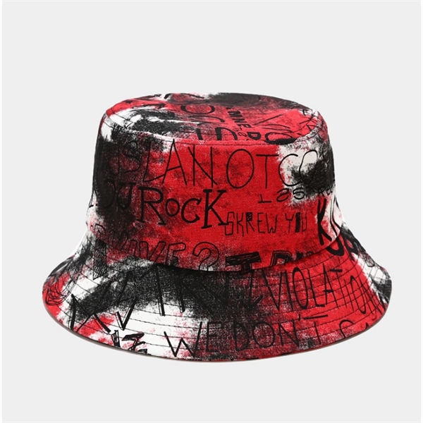 Sublimated Fishing Bucket Hat w/ Adjuster & Brim - Sublimated Fishing Bucket Hat w/ Adjuster & Brim - Image 3 of 5