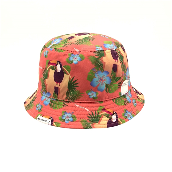 Sublimated Fishing Bucket Hat w/ Adjuster & Brim - Sublimated Fishing Bucket Hat w/ Adjuster & Brim - Image 1 of 5