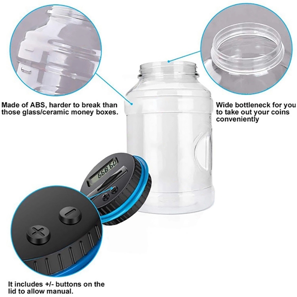Automatic Counting Piggy Bank Digital Coin Box - Automatic Counting Piggy Bank Digital Coin Box - Image 3 of 4
