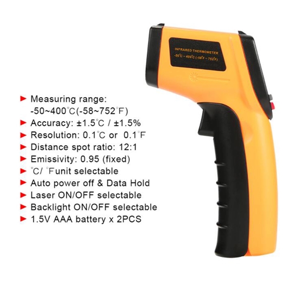 Industrial Infrared Thermometer - Industrial Infrared Thermometer - Image 0 of 5