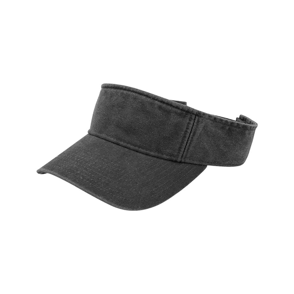 Washed Pigment Dyed Cotton Twill Visor - Washed Pigment Dyed Cotton Twill Visor - Image 2 of 14