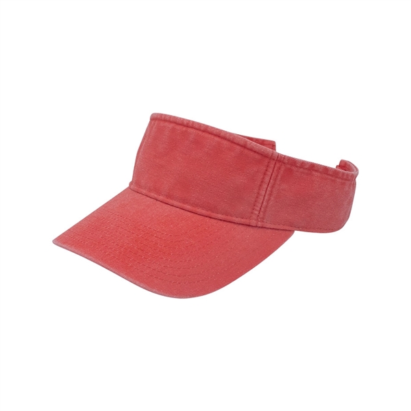 Washed Pigment Dyed Cotton Twill Visor - Washed Pigment Dyed Cotton Twill Visor - Image 3 of 14