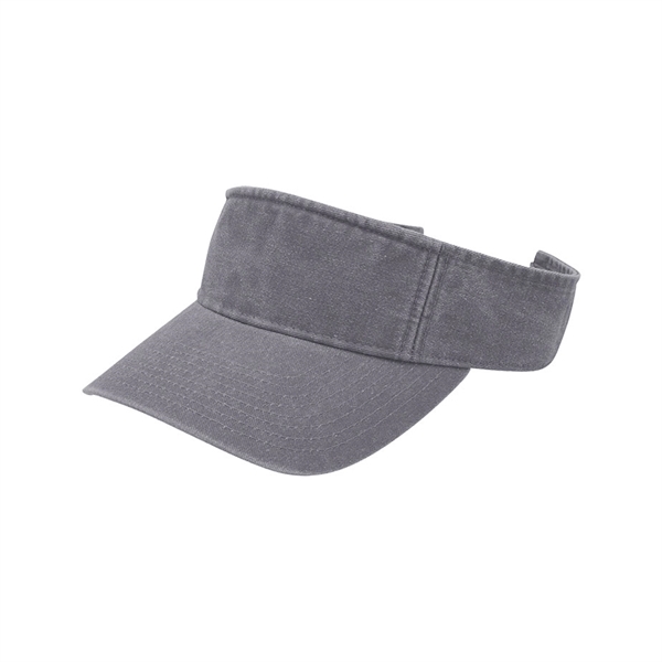 Washed Pigment Dyed Cotton Twill Visor - Washed Pigment Dyed Cotton Twill Visor - Image 4 of 14