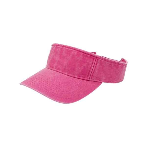 Washed Pigment Dyed Cotton Twill Visor - Washed Pigment Dyed Cotton Twill Visor - Image 6 of 14