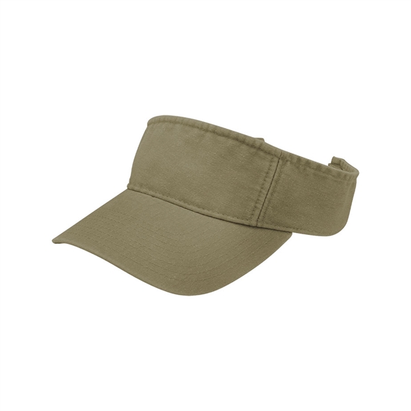 Washed Pigment Dyed Cotton Twill Visor - Washed Pigment Dyed Cotton Twill Visor - Image 7 of 14