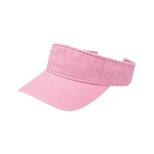 Washed Pigment Dyed Cotton Twill Visor - Washed Pigment Dyed Cotton Twill Visor - Image 9 of 14