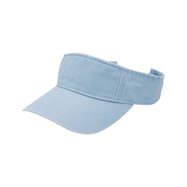 Washed Pigment Dyed Cotton Twill Visor - Washed Pigment Dyed Cotton Twill Visor - Image 10 of 14