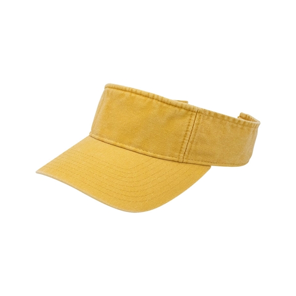 Washed Pigment Dyed Cotton Twill Visor - Washed Pigment Dyed Cotton Twill Visor - Image 11 of 14