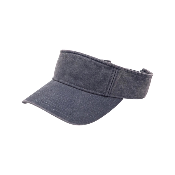 Washed Pigment Dyed Cotton Twill Visor - Washed Pigment Dyed Cotton Twill Visor - Image 12 of 14