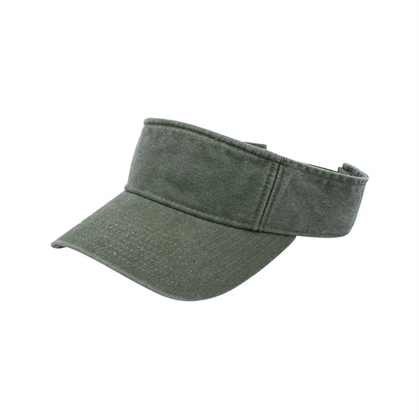 Washed Pigment Dyed Cotton Twill Visor - Washed Pigment Dyed Cotton Twill Visor - Image 13 of 14