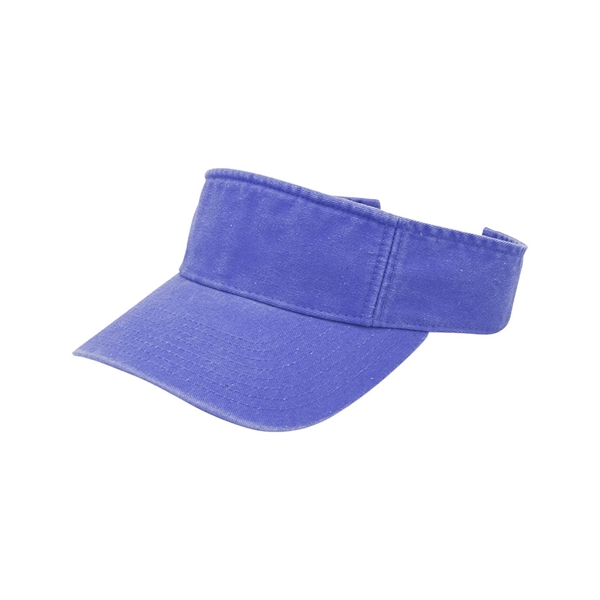Washed Pigment Dyed Cotton Twill Visor - Washed Pigment Dyed Cotton Twill Visor - Image 14 of 14