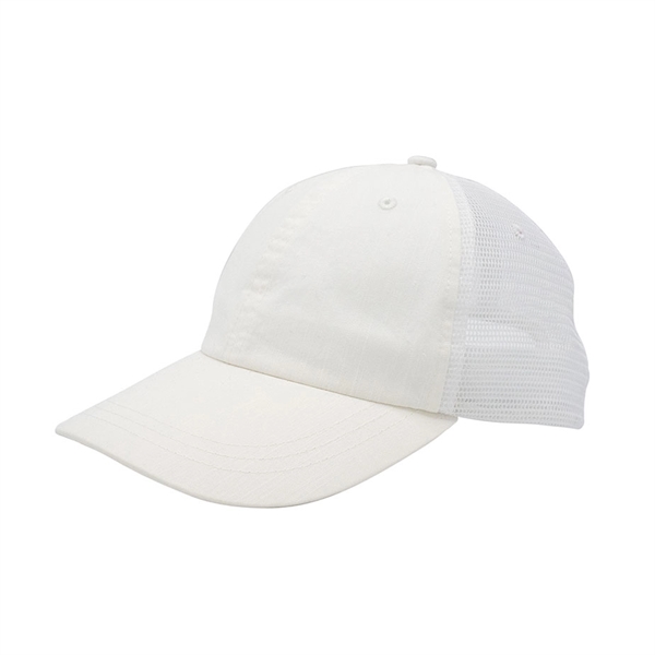 Recycled Crosshatch Cotton Trucker Cap - Recycled Crosshatch Cotton Trucker Cap - Image 14 of 14