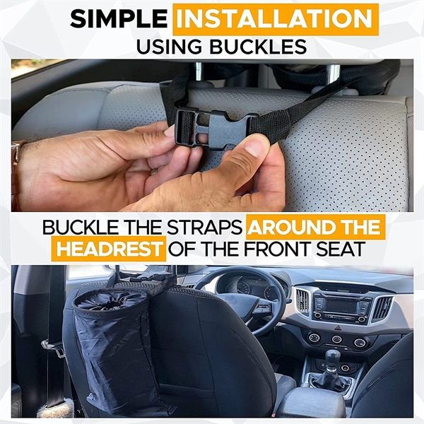 Waterproof Car Trash Can with Lid - Waterproof Car Trash Can with Lid - Image 2 of 10