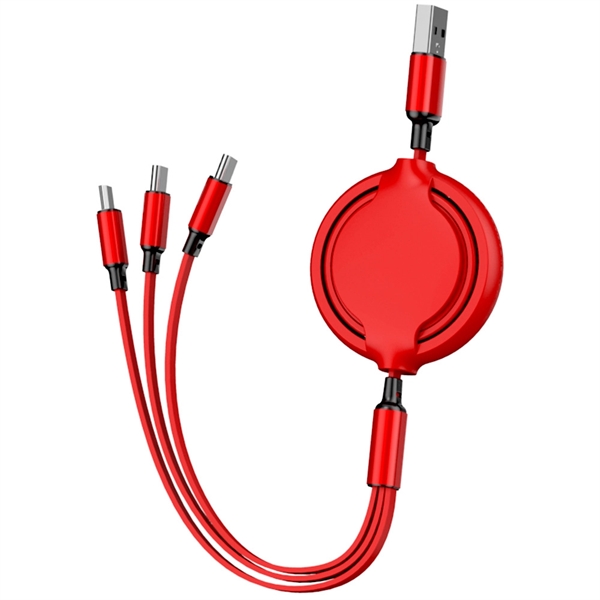 Retractable  3-in-1 USB Charger Cable - Retractable  3-in-1 USB Charger Cable - Image 3 of 6