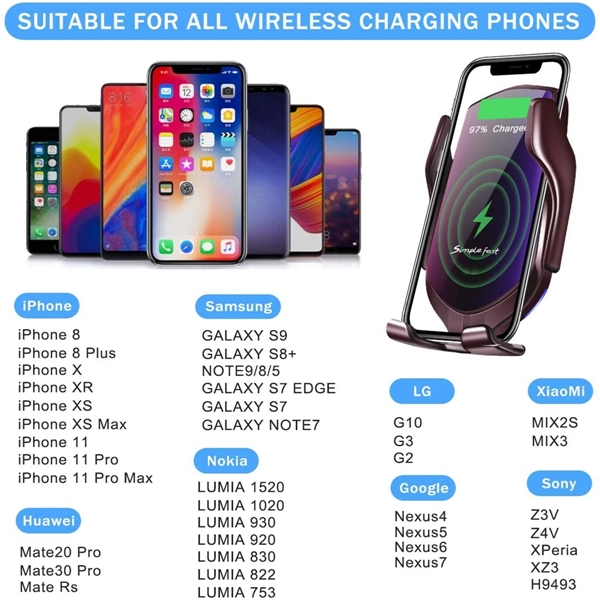 Wireless Car Phone Holder Mount Charger - Wireless Car Phone Holder Mount Charger - Image 5 of 5