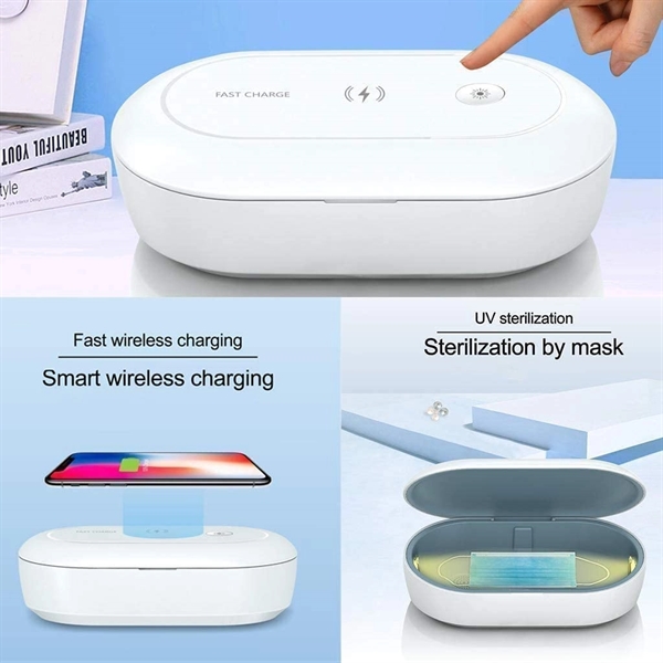 Wireless Charging Portable Cell Phone Sanitizer Box - Wireless Charging Portable Cell Phone Sanitizer Box - Image 2 of 6