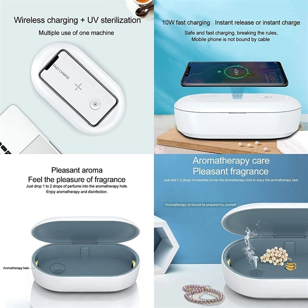Wireless Charging Portable Cell Phone Sanitizer Box - Wireless Charging Portable Cell Phone Sanitizer Box - Image 5 of 6