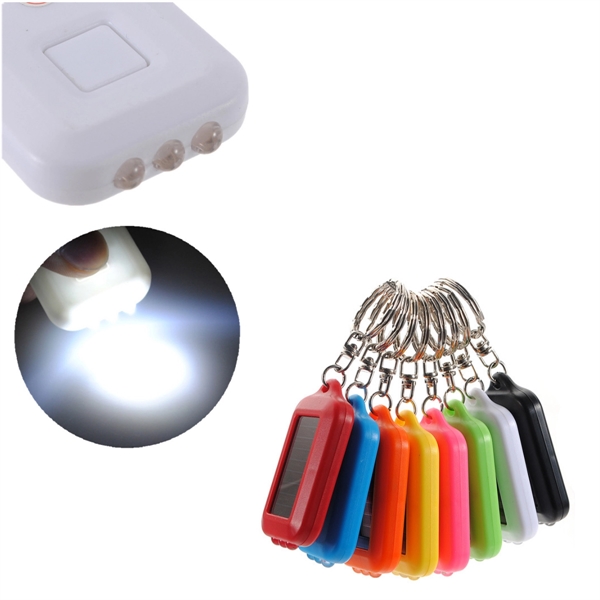 Mini Solar-powered LED Flashlight Keychain - Mini Solar-powered LED Flashlight Keychain - Image 2 of 2