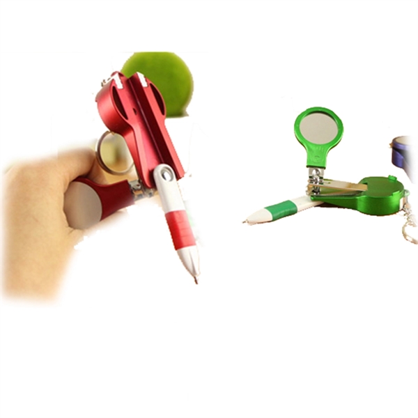 Ball-point Pen With Nail Cutter And Mirror - Ball-point Pen With Nail Cutter And Mirror - Image 2 of 3