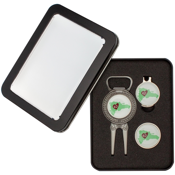 Golf Gift Set with Bottle Opener Divot Tool - Golf Gift Set with Bottle Opener Divot Tool - Image 0 of 4