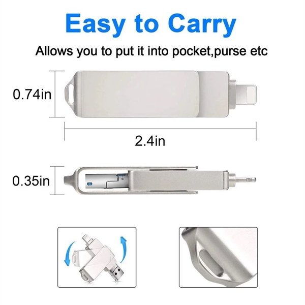 3 In 1 USB Flash Drive OTG U Disk - 3 In 1 USB Flash Drive OTG U Disk - Image 1 of 4