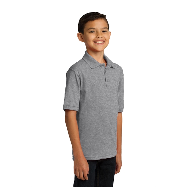 Port & Company Youth Core Blend Jersey Knit Polo. - Port & Company Youth Core Blend Jersey Knit Polo. - Image 52 of 56