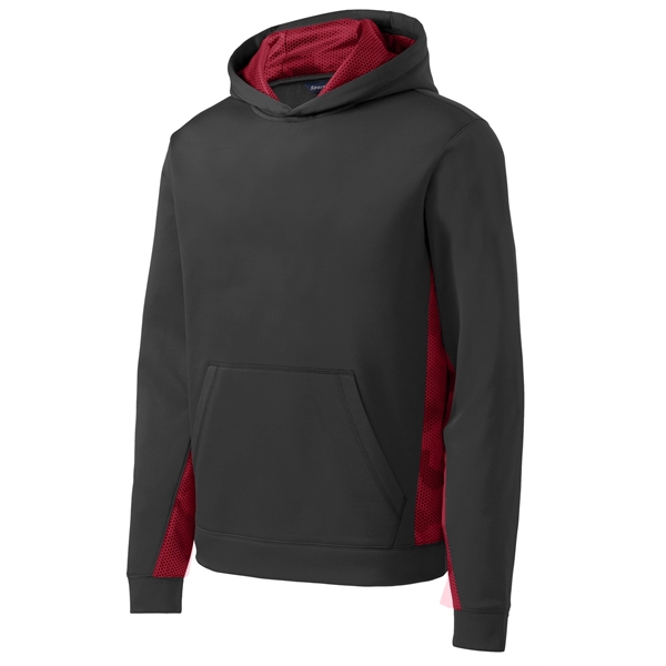 Sport-Tek Youth Sport-Wick CamoHex Fleece Colorblock Hood... - Sport-Tek Youth Sport-Wick CamoHex Fleece Colorblock Hood... - Image 8 of 24