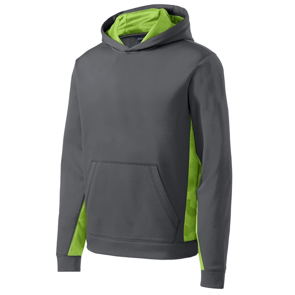 Sport-Tek Youth Sport-Wick CamoHex Fleece Colorblock Hood... - Sport-Tek Youth Sport-Wick CamoHex Fleece Colorblock Hood... - Image 18 of 24
