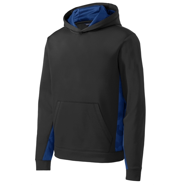 Sport-Tek Youth Sport-Wick CamoHex Fleece Colorblock Hood... - Sport-Tek Youth Sport-Wick CamoHex Fleece Colorblock Hood... - Image 13 of 24