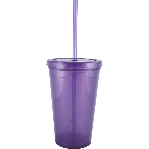 16 oz. "Bolero" Polypropylene Double Wall Plastic Tumbler - 16 oz. "Bolero" Polypropylene Double Wall Plastic Tumbler - Image 4 of 6