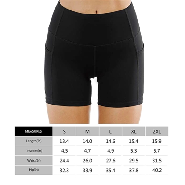 High Waist Shorts with Pockets - High Waist Shorts with Pockets - Image 1 of 4