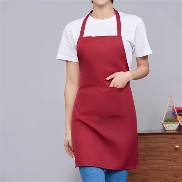 8 oz. Uniform fabric hang neck Kitchen aprons w/ 2 pockets - 8 oz. Uniform fabric hang neck Kitchen aprons w/ 2 pockets - Image 3 of 8
