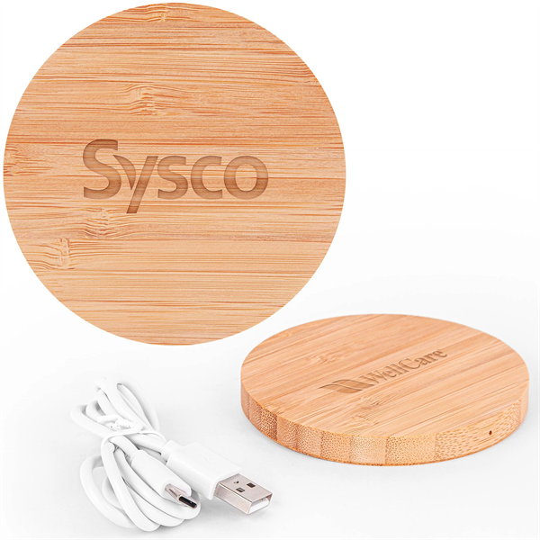 The Temora 15W Bamboo Wireless Charging Pad - The Temora 15W Bamboo Wireless Charging Pad - Image 0 of 4