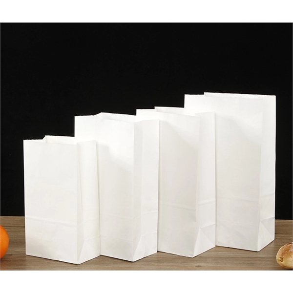 White/Brown Kraft Paper Popcorn Bag - 4 lb - White/Brown Kraft Paper Popcorn Bag - 4 lb - Image 0 of 1