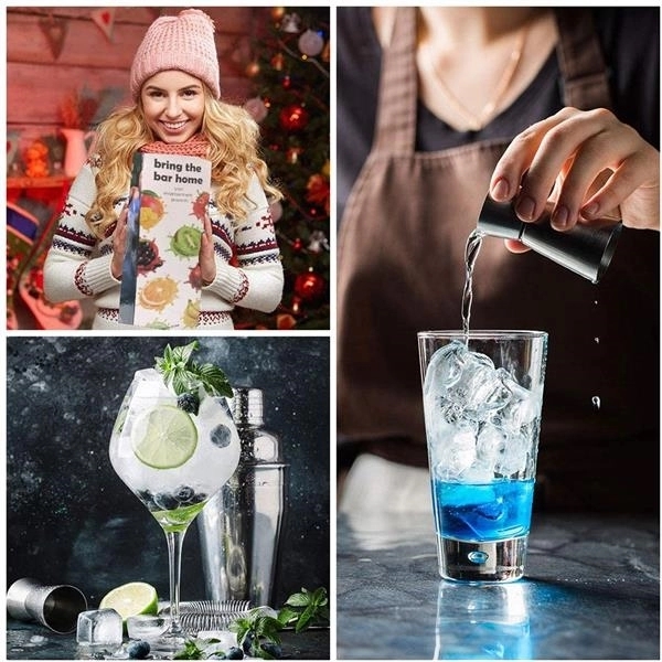 5 Set Stainless Steel Cocktail Shaker - 5 Set Stainless Steel Cocktail Shaker - Image 2 of 2