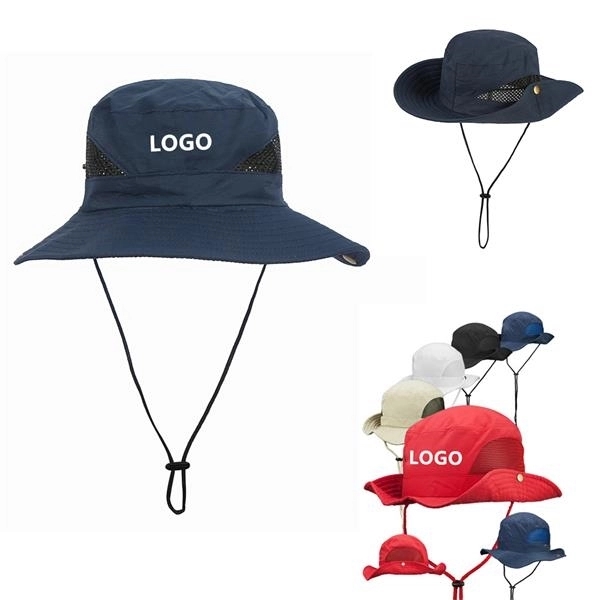 UV Protection Bucket Sun Hats Mesh Wide Brim - UV Protection Bucket Sun Hats Mesh Wide Brim - Image 0 of 4