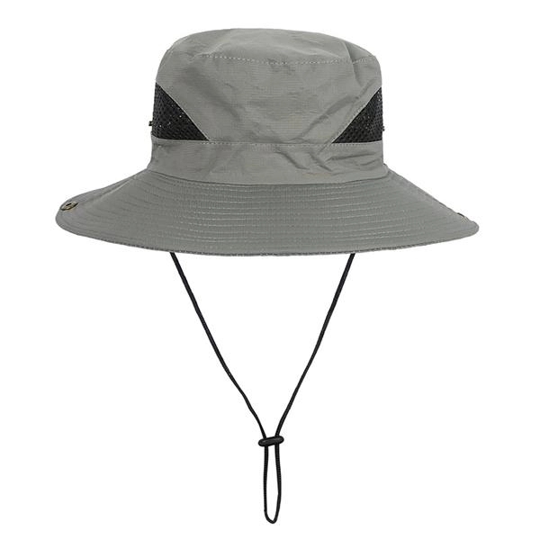 UV Protection Bucket Sun Hats Mesh Wide Brim - UV Protection Bucket Sun Hats Mesh Wide Brim - Image 4 of 4