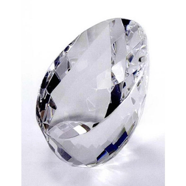 Crystal Faceted Egg Paperweight with Slanted Surface Plane - Crystal Faceted Egg Paperweight with Slanted Surface Plane - Image 0 of 0