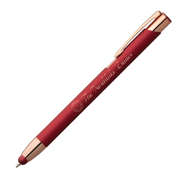 Leo Softy Rose Gold Pen with Stylus - Mirror Laser - Leo Softy Rose Gold Pen with Stylus - Mirror Laser - Image 3 of 5