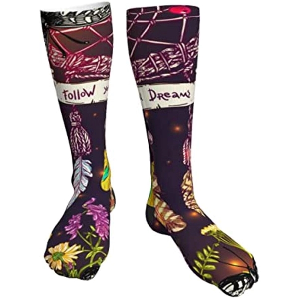 Mid calf sublimated full color crew socks, 200 needle - Mid calf sublimated full color crew socks, 200 needle - Image 3 of 4