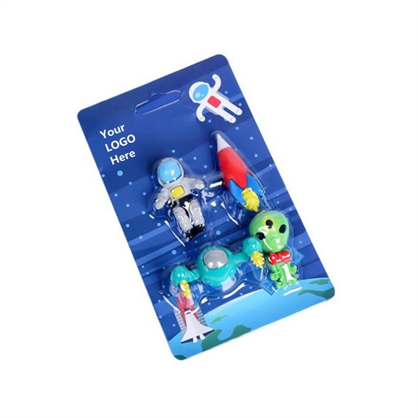 Astronaut Plane Rocket Flying Butterfly Shape Eraser Set - Astronaut Plane Rocket Flying Butterfly Shape Eraser Set - Image 1 of 4