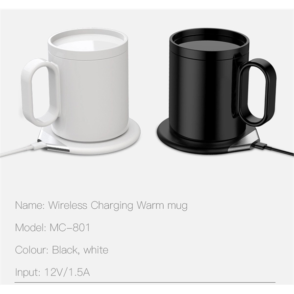 2 in 1 Smart Coffee Mug Warmer with Wireless Charger - 2 in 1 Smart Coffee Mug Warmer with Wireless Charger - Image 2 of 4