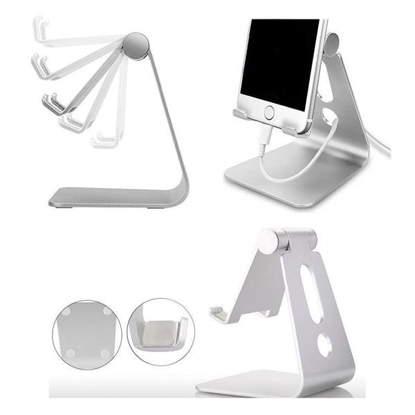 Foldable Rotating Metal Tablet Mobile Phone Holder Stand - Foldable Rotating Metal Tablet Mobile Phone Holder Stand - Image 1 of 4