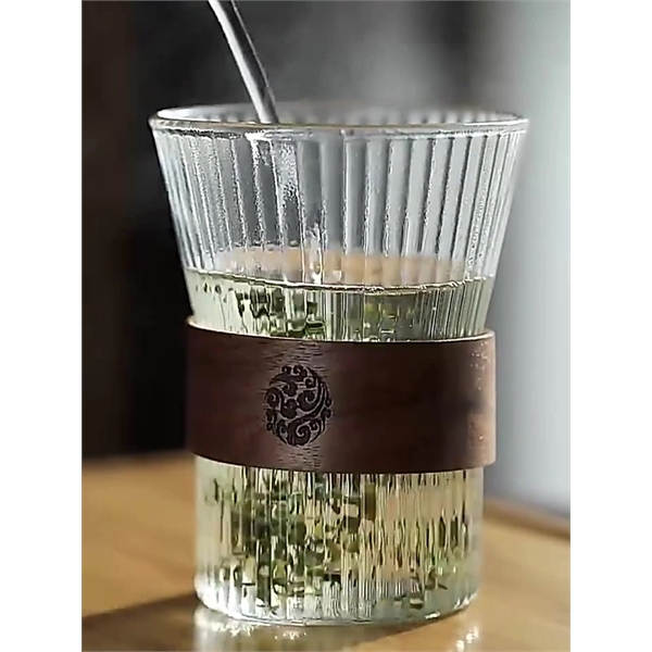 Heat-resistant Glass Cup With Bamboo Sleeve - Heat-resistant Glass Cup With Bamboo Sleeve - Image 1 of 5